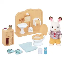 Sylvanian Families - Le frère lapin chocolat et toilettes - EPO-5015 - Epoch - Sylvanian Families - Le Nuage de Charlotte