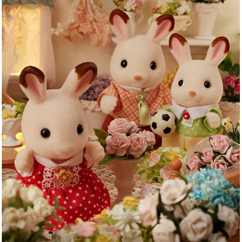 Sylvanian Families - La famille lapin chocolat - EPO-L5655 - Epoch - Sylvanian Families - Le Nuage de Charlotte