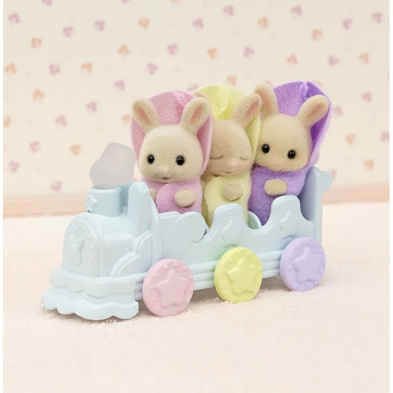 Sylvanian Families - Les triplés Lapin Crème et accessoires de bain - EPO-5707 - Epoch - Sylvanian Families - Le Nuage de Cha...