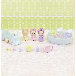 Sylvanian Families - Les triplés Lapin Crème et accessoires de bain - EPO-5707 - Epoch - Sylvanian Families - Le Nuage de Cha...