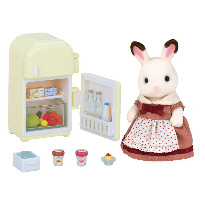 Sylvanian Families - La maman lapin chocolat et réfrigérateur - EPO-5014 - Epoch - Sylvanian Families - Le Nuage de Charlotte