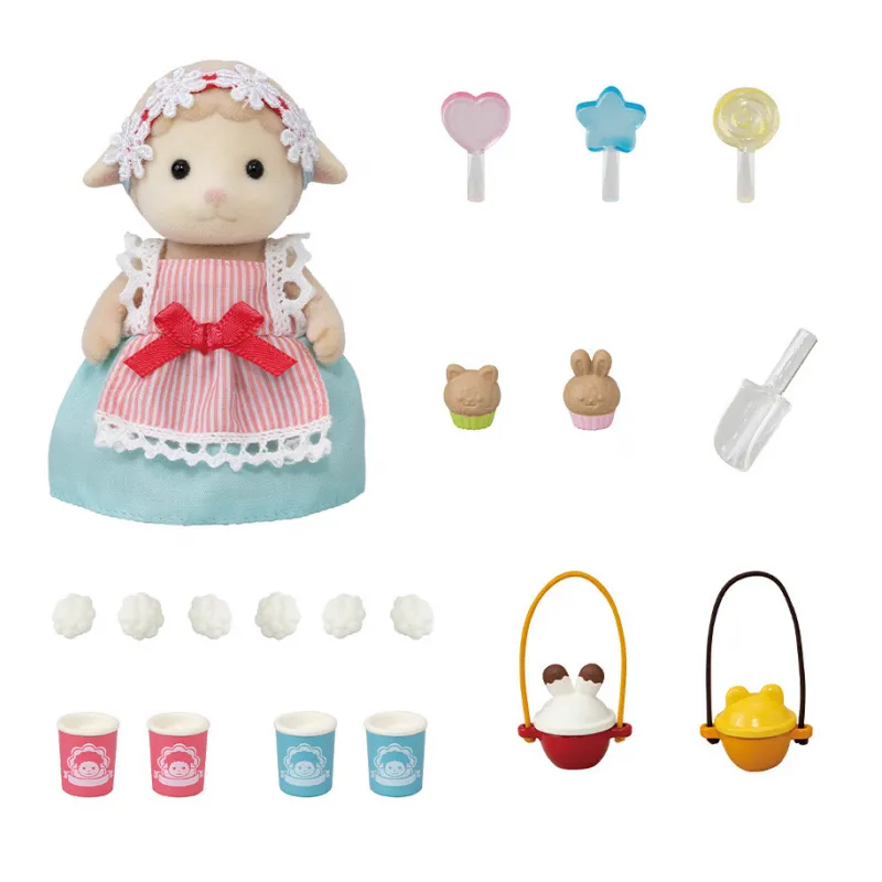 Sylvanian Families - La maman mouton et son stand de popcorn - EPO-5653 - Epoch - Sylvanian Families - Le Nuage de Charlotte