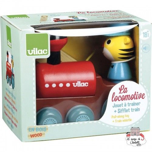 Train à Trainer par Ingela P. Arrhenius - VIL-7715 - Vilac - Jouets à traîner - Le Nuage de Charlotte