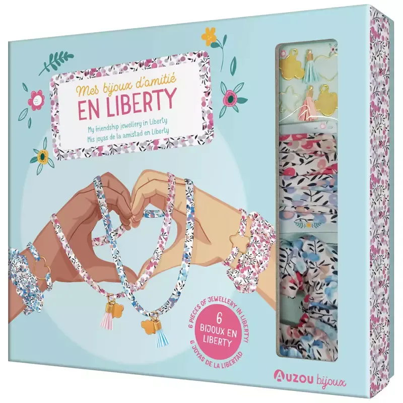 Mes bijoux d'amitié en liberty - AUZ-9791039523332 - Editions Auzou - Kit bijoux - Le Nuage de Charlotte