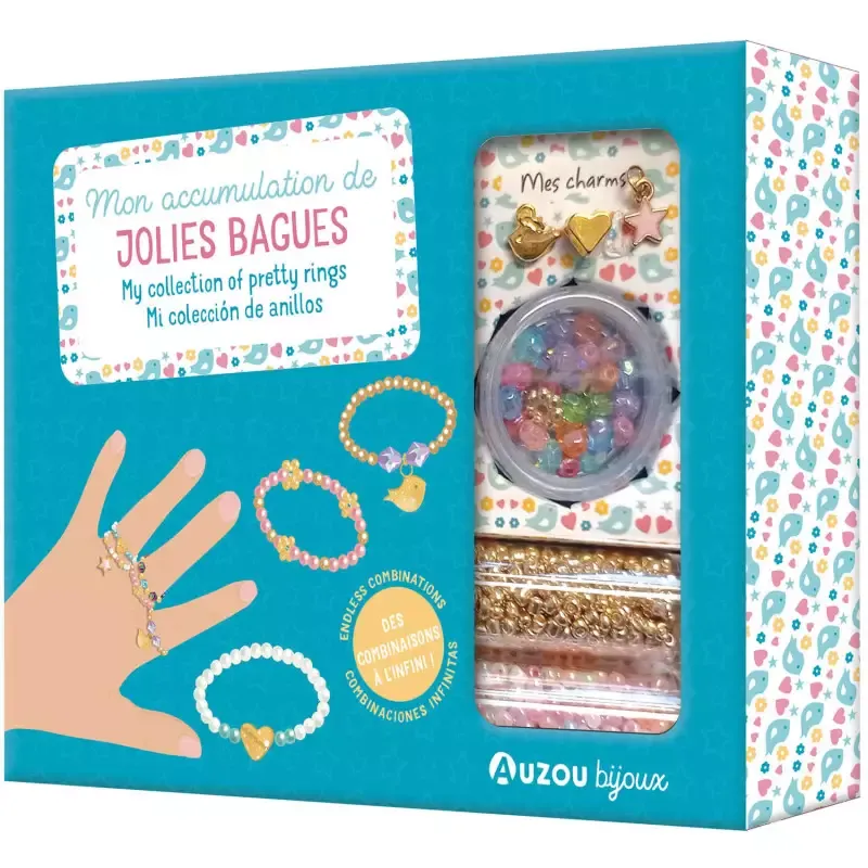 Mon accumulation de jolies bagues - AUZ-9791039516181 - Editions Auzou - Kit bijoux - Le Nuage de Charlotte