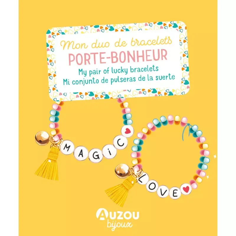 Mon duo de bracelets porte-bonheur - AUZ-9791039506304 - Editions Auzou - Kit bijoux - Le Nuage de Charlotte