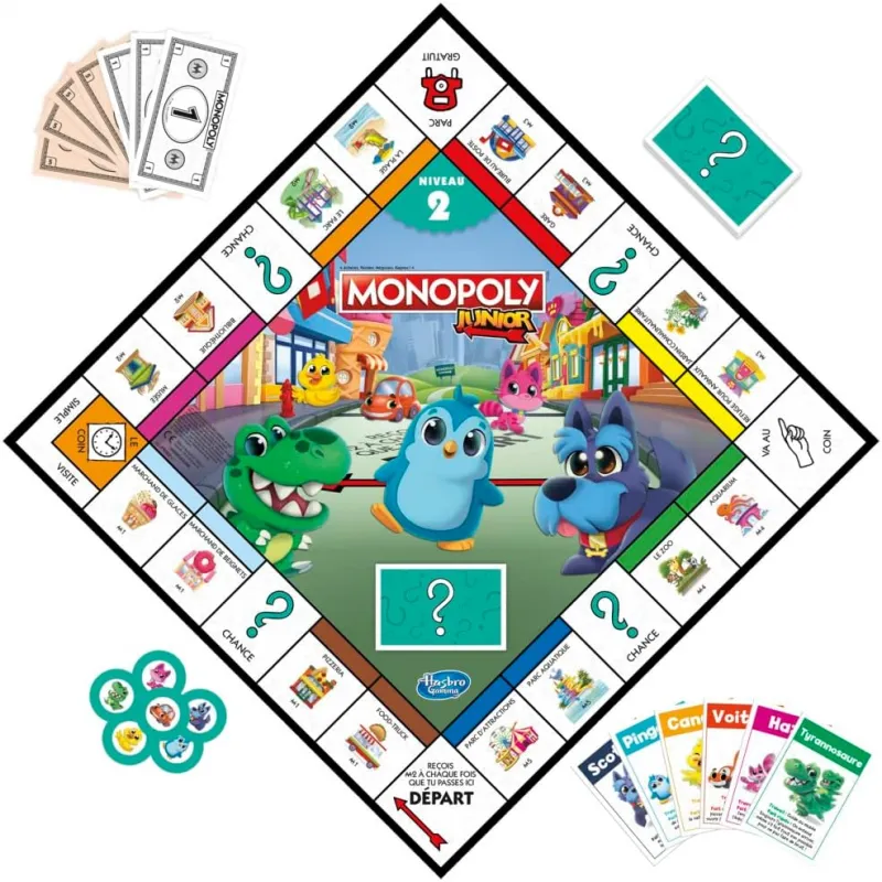 Monopoly Junior - HAS-F8562 - Hasbro - Jeux de société - Le Nuage de Charlotte