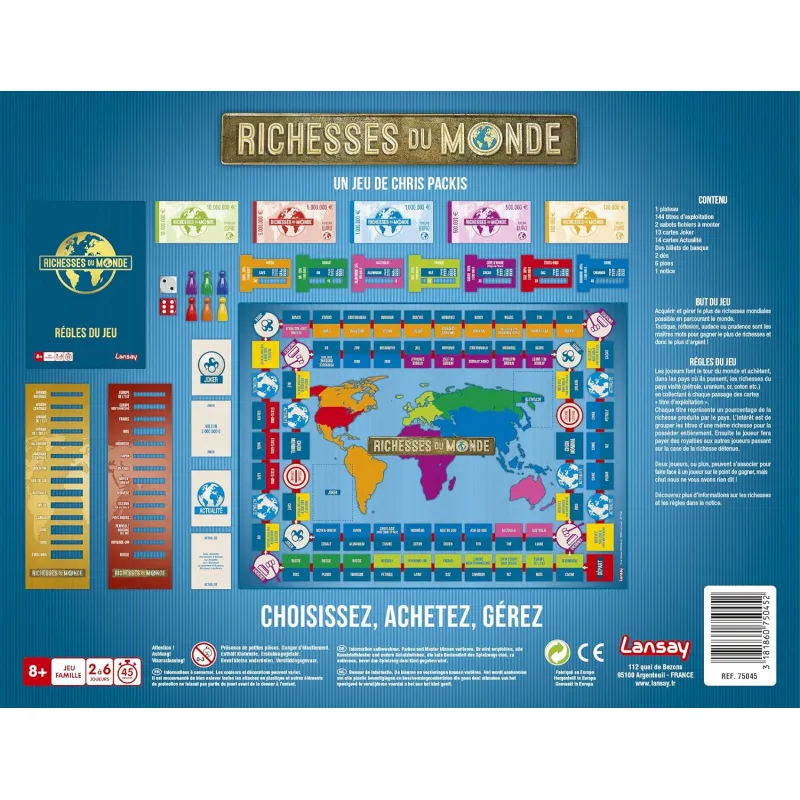 Richesses du Monde - LANS-PIX1316 - Lansay - Board Games - Le Nuage de Charlotte