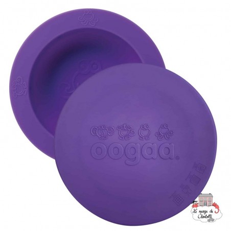 Bol en silicone violet avec couvercle - OOGS712 - Oogaa - Assiettes et Bols - Le Nuage de Charlotte