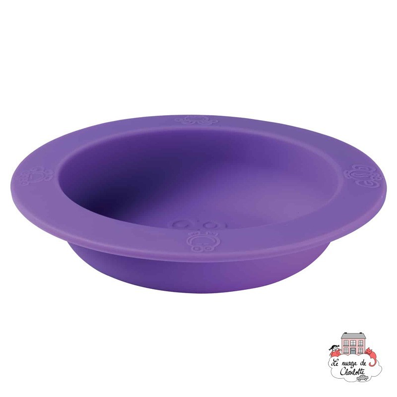 Bol en silicone violet avec couvercle - OOGS712 - Oogaa - Assiettes et Bols - Le Nuage de Charlotte