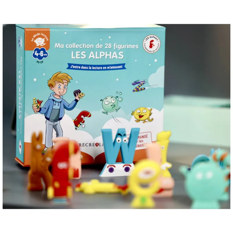 Ma collection de 28 Figurines Les Alphas - Coffret pour apprendre à lire en manipulant - RECR-3700686102247 - Editions Récréa...