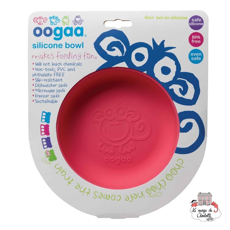 Bol en silicone rose - OOG713 - Oogaa - Assiettes et Bols - Le Nuage de Charlotte