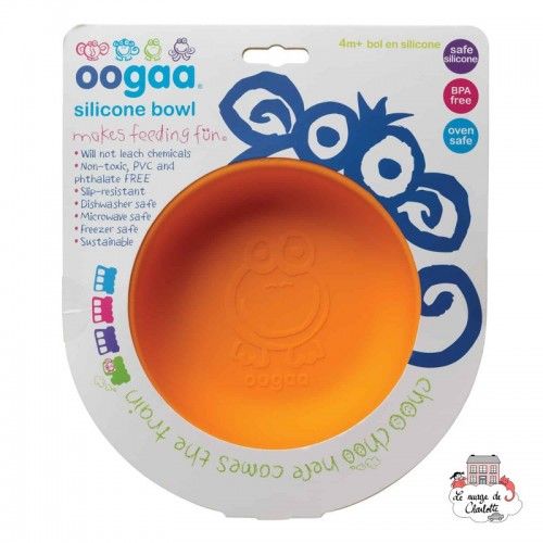 Bol en silicone orange - OOG717 - Oogaa - Assiettes et Bols - Le Nuage de Charlotte