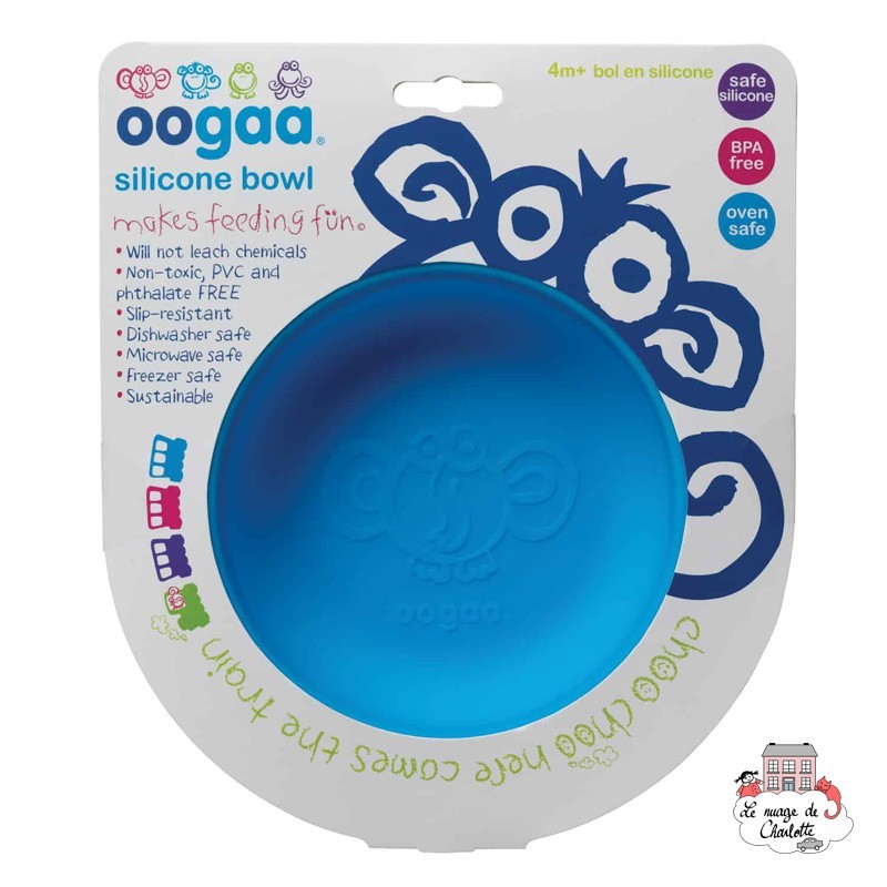 Bol en silicone bleu - OOG714 - Oogaa - Assiettes et Bols - Le Nuage de Charlotte