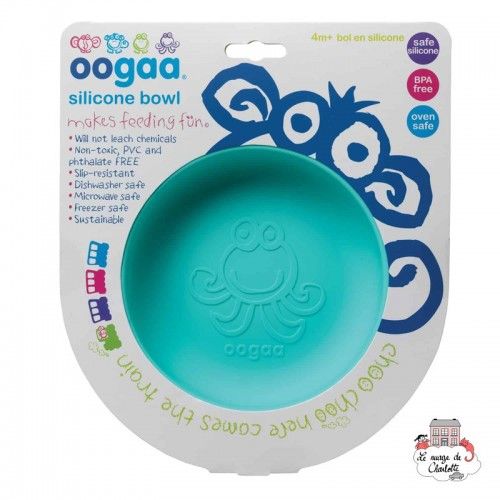 Bol en silicone turquoise - OOG718 - Oogaa - Assiettes et Bols - Le Nuage de Charlotte