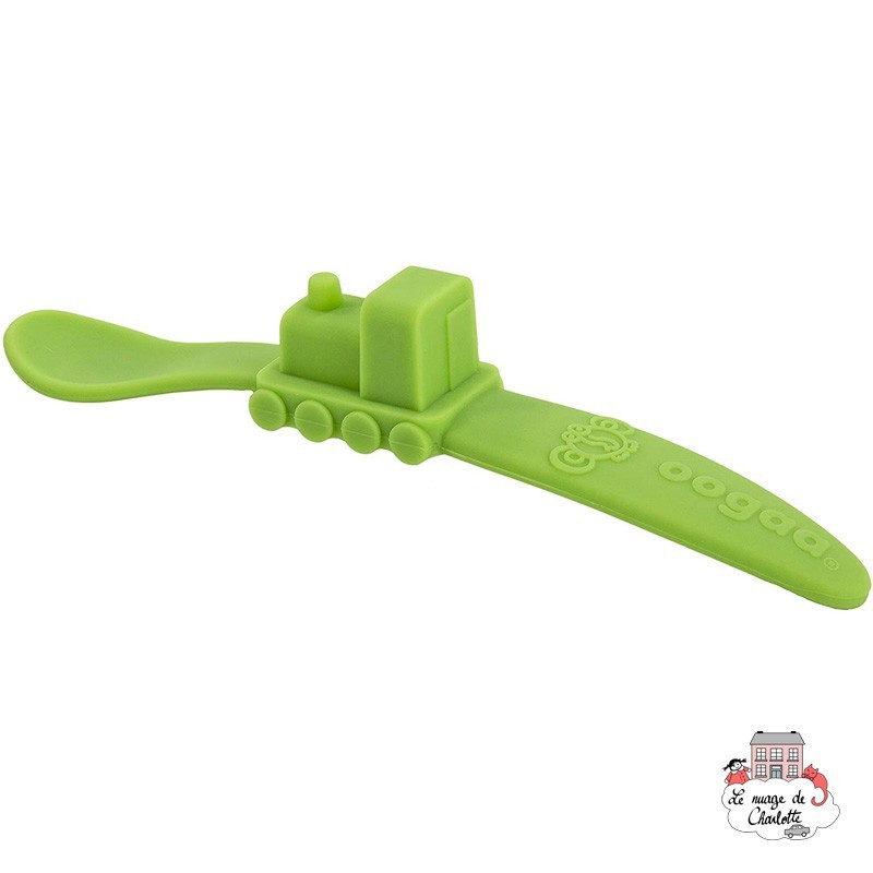 Ensemble repas en silicone rose / vert - OOG813 - Oogaa - Assiettes et Bols - Le Nuage de Charlotte