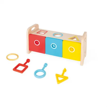 Essentiel - Shape Sorter Box with Keys - JAN-J05065 - Janod - Learn while having fun - Le Nuage de Charlotte