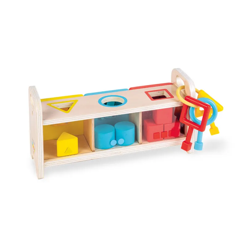 Essentiel - Shape Sorter Box with Keys - JAN-J05065 - Janod - Learn while having fun - Le Nuage de Charlotte