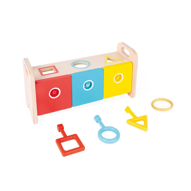 Essentiel - Shape Sorter Box with Keys - JAN-J05065 - Janod - Learn while having fun - Le Nuage de Charlotte