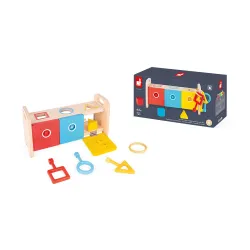 Essentiel - Shape Sorter Box with Keys - JAN-J05065 - Janod - Learn while having fun - Le Nuage de Charlotte