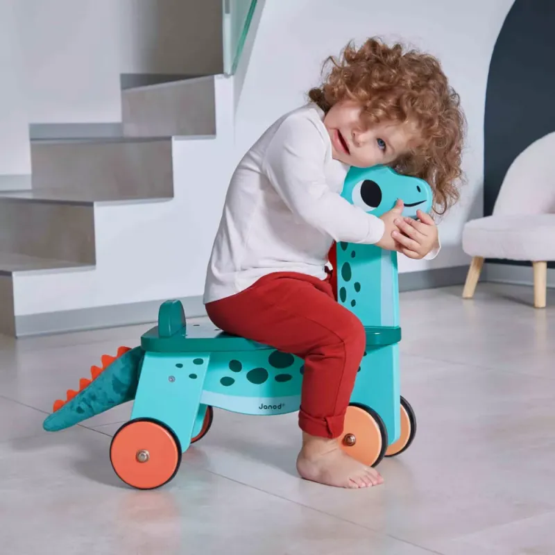 Dino - Ride On Dino Portosaurus - JAN-J05828 - Janod - Pull Along Toys - Le Nuage de Charlotte