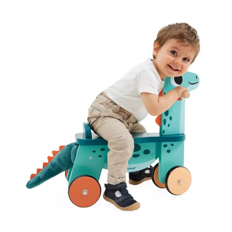 Dino - Ride On Dino Portosaurus - JAN-J05828 - Janod - Pull Along Toys - Le Nuage de Charlotte