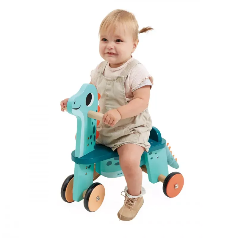 Dino - Ride On Dino Portosaurus - JAN-J05828 - Janod - Pull Along Toys - Le Nuage de Charlotte