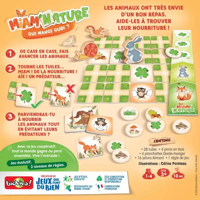 Miam'Nature - qui mange quoi? - BIOV-15400375 - BioViva - Jeux de société - Le Nuage de Charlotte