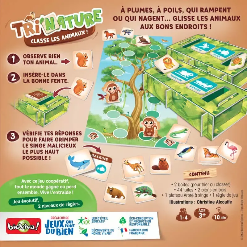 Tri'Nature - Classe les animaux! - BIOV-15400377 - BioViva - Jeux de société - Le Nuage de Charlotte