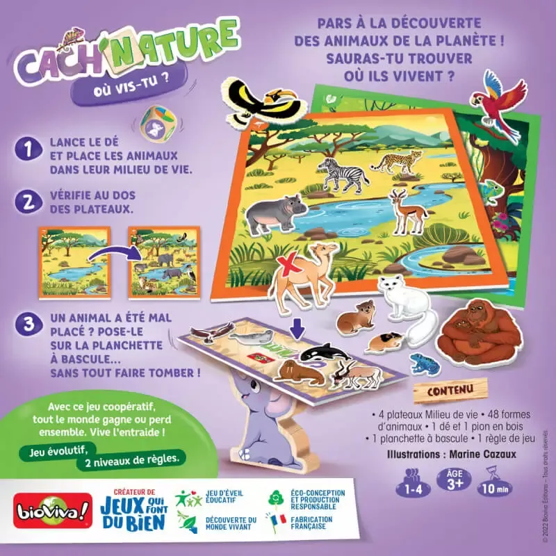 Cach'Nature - Où vis-tu? - BIOV-15400376 - BioViva - Board Games - Le Nuage de Charlotte