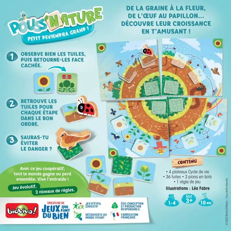 Pouss'Nature - Petit deviendra grand! - BIOV-15400378 - BioViva - Jeux de société - Le Nuage de Charlotte