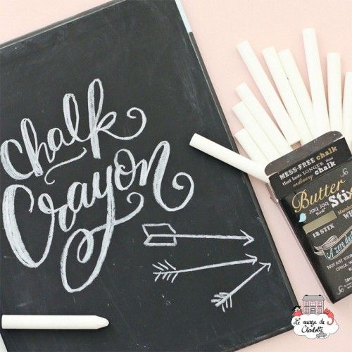 ButterStix (x12) - JJB-BS-WHITE - Jaq Jaq Bird - Chalks - Le Nuage de Charlotte