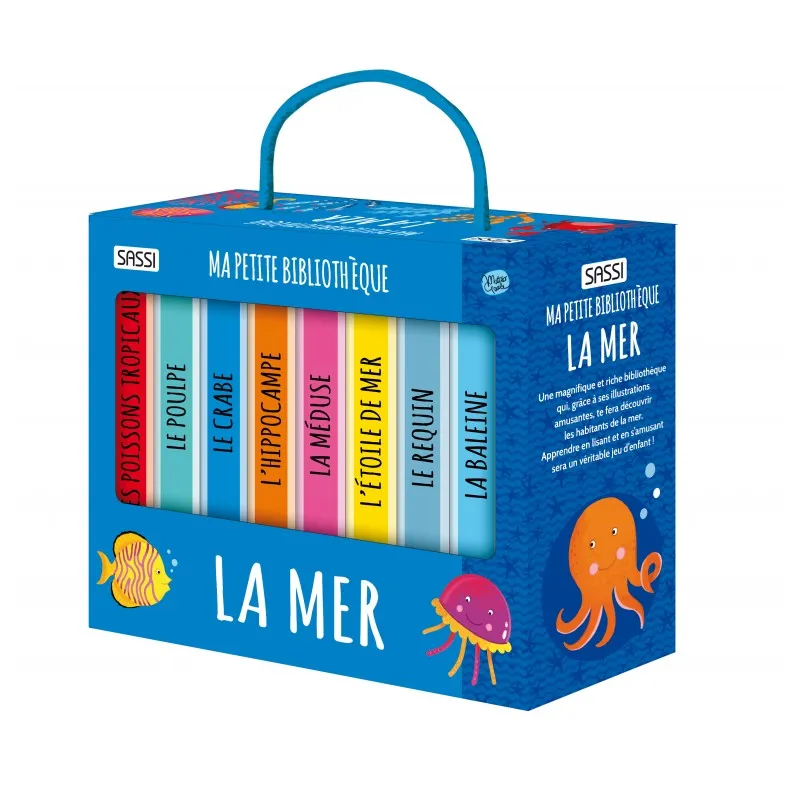 Ma petite bibliothèque - La mer - SASSI-9788830310209 - Sassi - Imagiers et éveil - Le Nuage de Charlotte