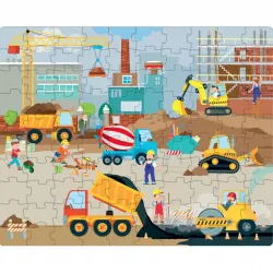 Les véhicules du chantier [30 pièces] - SASSI-9788830311176 - Sassi - Puzzles pour les petits - Le Nuage de Charlotte