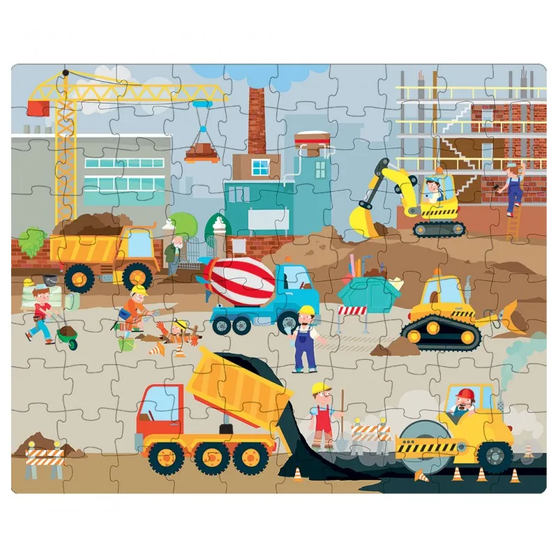 Les véhicules du chantier [30 pièces] - SASSI-9788830311176 - Sassi - Puzzles pour les petits - Le Nuage de Charlotte