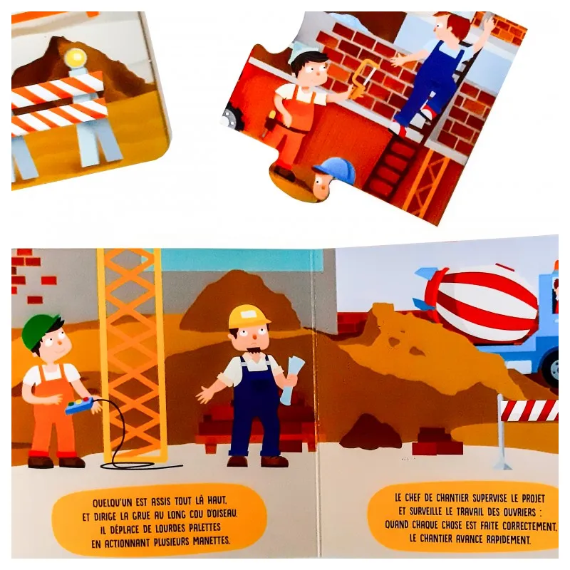 Les véhicules du chantier [30 pièces] - SASSI-9788830311176 - Sassi - Puzzles pour les petits - Le Nuage de Charlotte