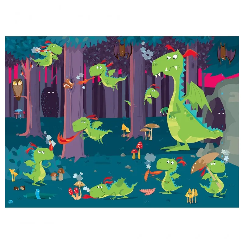 La forêt des dragons [30 pieces] - SASSI-9788830311152 - Sassi - Puzzles for little ones - Le Nuage de Charlotte