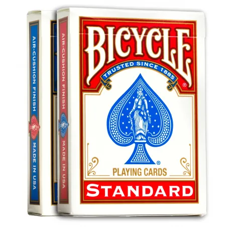 Bicycle 2 Playing Cards Standard Brick - blue and red - USPC-PIX947 - United States Playing Card Company - Playing Cards - Le...