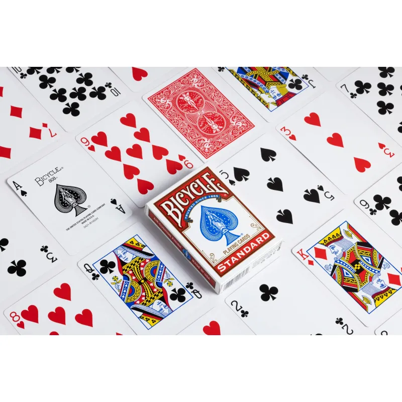 Bicycle 2 Playing Cards Standard Brick - blue and red - USPC-PIX947 - United States Playing Card Company - Playing Cards - Le...