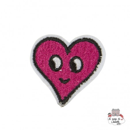 Iron Patch Accessory "Pink Flirty Face Heart" - S&BEVA026 - Sass & Belle - Iron Patch - Le Nuage de Charlotte