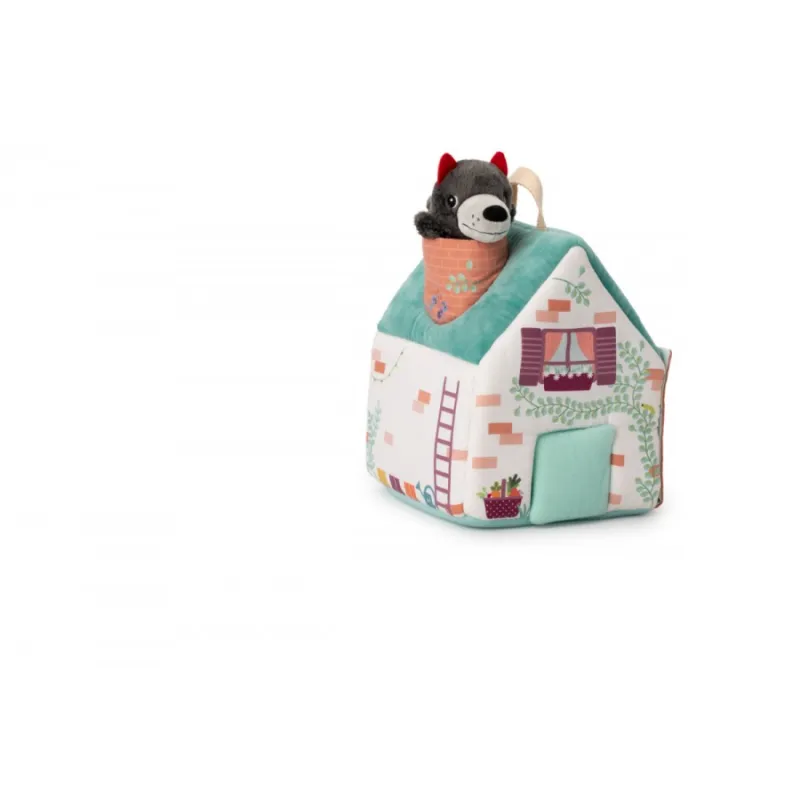 Houses of the wolf and the 3 little pigs - LILI-83490 - Lilliputiens - Doll's Houses - Le Nuage de Charlotte