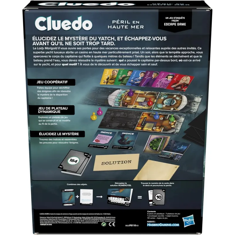 Cluedo Péril en haute mer - HAS-F6110 - Hasbro - Board Games - Le Nuage de Charlotte