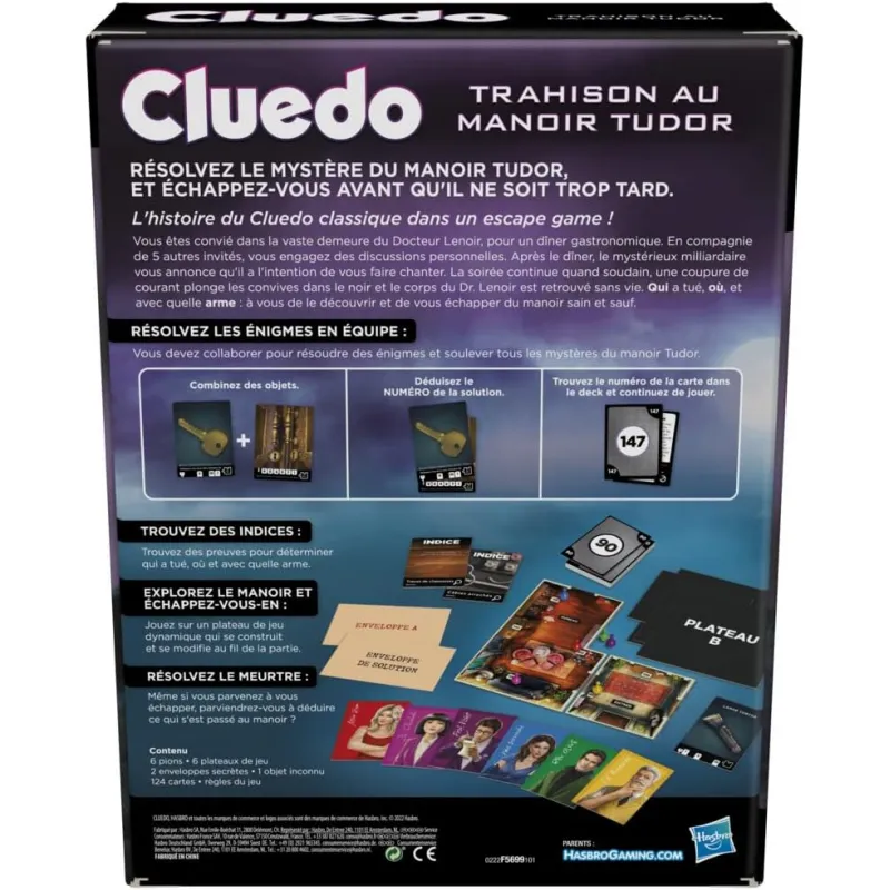 Cluedo Trahison au Manoir Tudor - HAS-F5699 - Hasbro - Jeux de société - Le Nuage de Charlotte