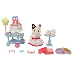 Sylvanian Families - La fille Chat Bicolore et son goûter d’anniversaire - EPO-5646 - Epoch - Sylvanian Families - Le Nuage d...