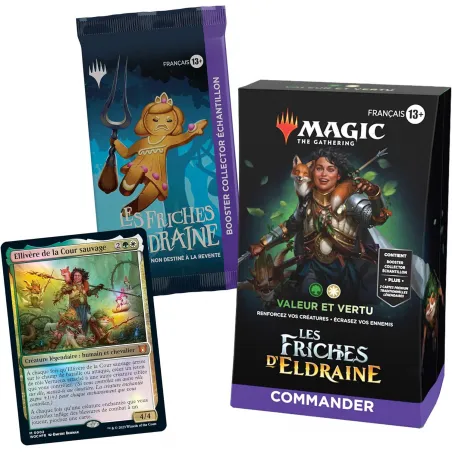 Magic the Gathering Commander - Les Friches d'Eldraine - Valeur et Vertu - WOC-WOCD2471010b - Wizards Of The Coast - Deck Bui...