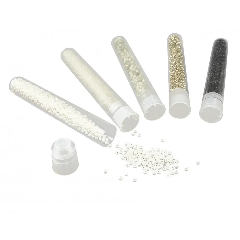 Be Teens - Silver and White Bead Tubes - BUK-PE006 - Buki - Creative boxes - Le Nuage de Charlotte