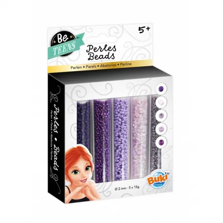 Be Teens - Purple Bead Tubes - BUK-PE008 - Buki - Creative boxes - Le Nuage de Charlotte