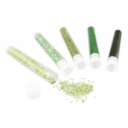 Be Teens - Green bead tubes - BUK-PE005 - Buki - Creative boxes - Le Nuage de Charlotte