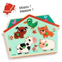 Ouaf woof - DJE-DJ01707 - DJECO - Puzzles en bois - Le Nuage de Charlotte