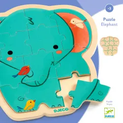 Puzzlo Elephant [14] - DJE-DJ01823 - DJECO - Wooden Puzzles - Le Nuage de Charlotte